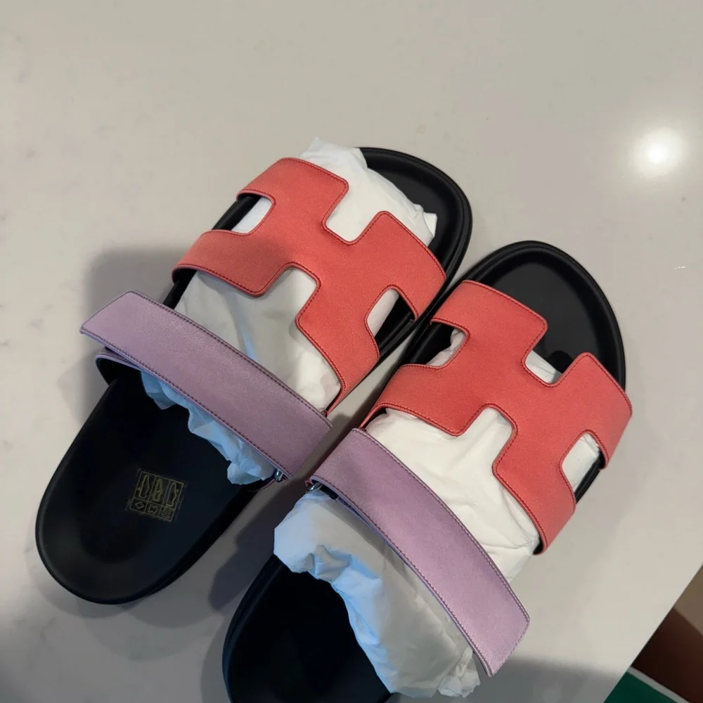 Hermes Chypre Sandals - Pink and Purple - Picture 4 of 5